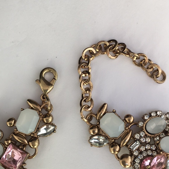 new. pink and white crystal statement necklace - Picture 7 of 9